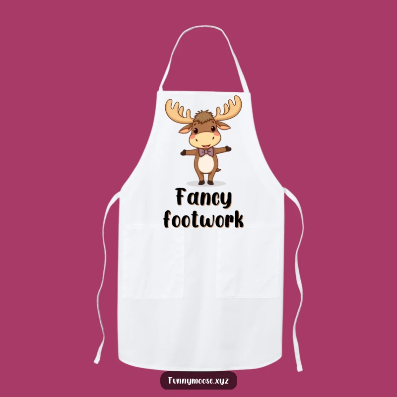 Funny Giggling Moose Bowtie Apron - Dapper Kitchen Fun, Great Funny Gift!