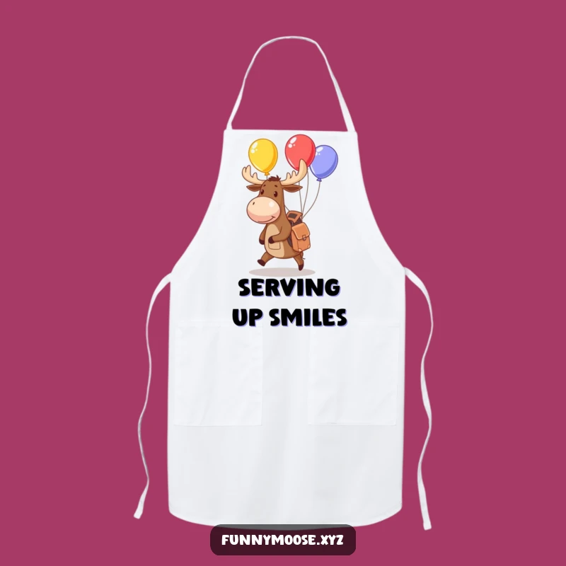 Funny Moose Backpack Juggling Apron: Kitchen Fun for the Playful Chef