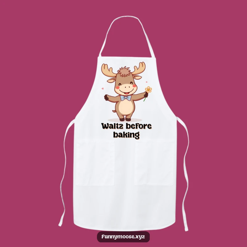 Funny Dancing Moose Apron: Cook Up Smiles in the Kitchen