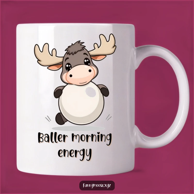 Funny Energetic Moose Bouncing Ball Mug: A Hilarious Gift for Active Fun Lovers