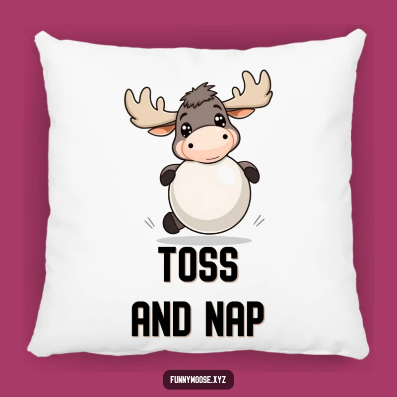 Funny Moose Bouncing Ball Pillow: Cozy Up with Playful Vibes