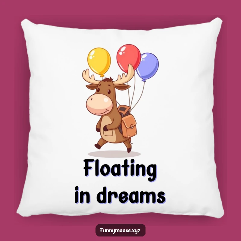 Funny Moose Juggling Balloons Pillow: Soft Comfort with Whimsical Charm