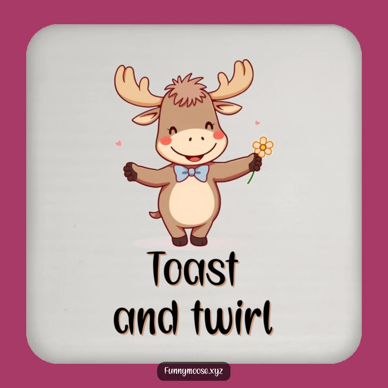 Funny Dancing Moose Coaster: Protect Surfaces with Whimsical Charm