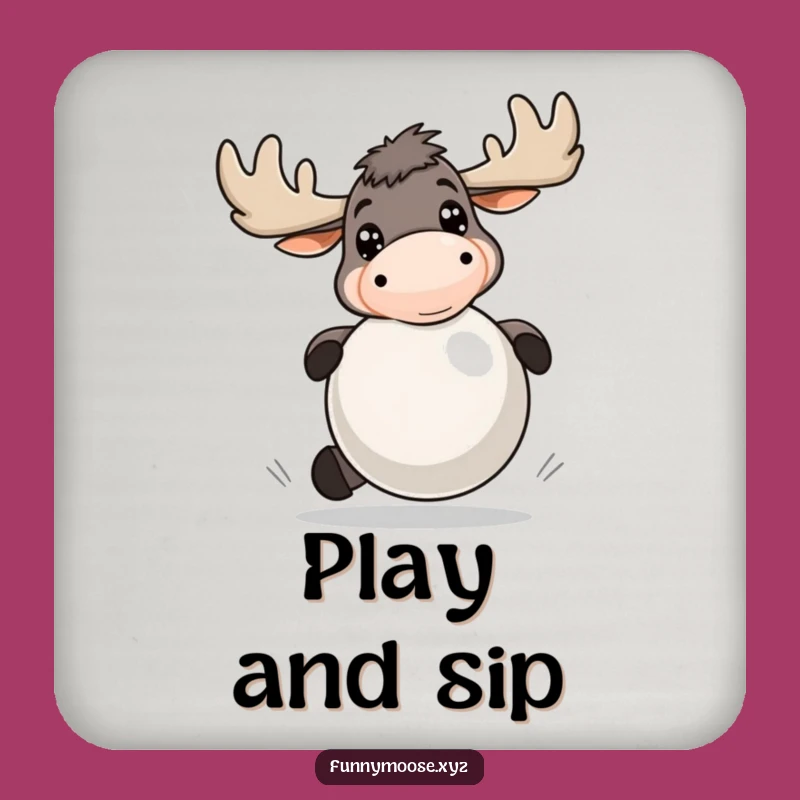 Funny Moose Bouncing Ball Coaster: Protect Your Surfaces with Playfulness