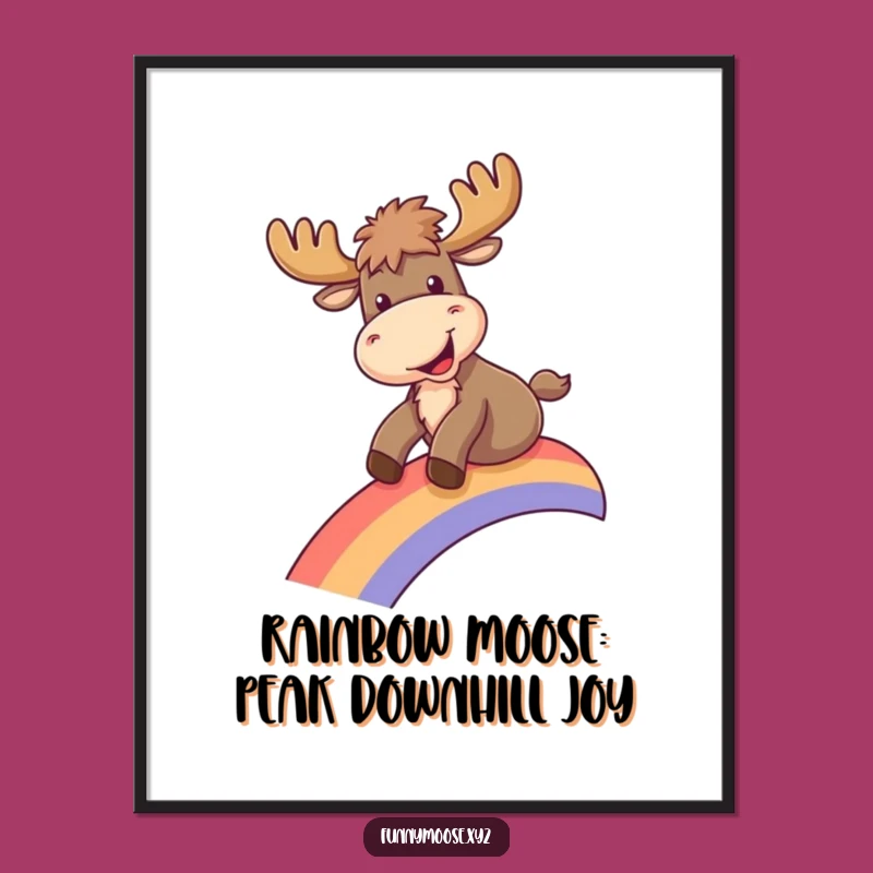 Free Printable Rainbow Moose Wall Art - Hilarious Downloadable Decor for Joy!