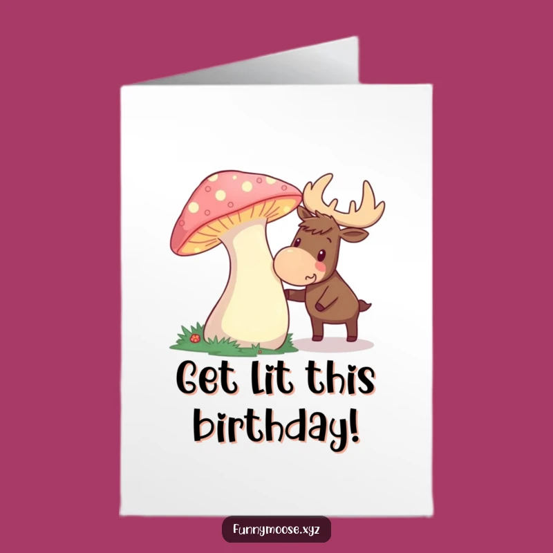 Free Printable Magical Moose Birthday Card - Whimsical Downloadable Wonder!