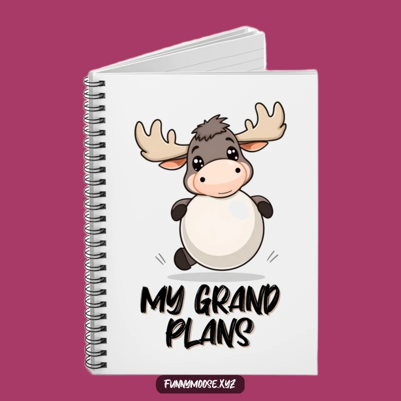 Funny Moose Bouncing Ball Notebook: Jot Down Ideas with Energy