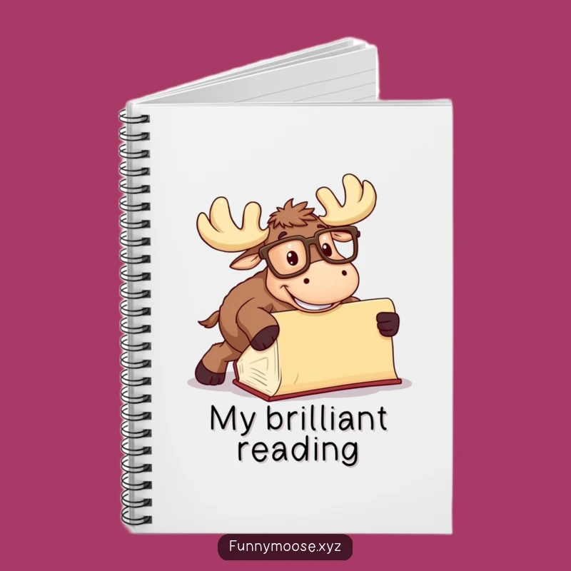 Funny Moose Notebook: Goofy Glasses Book Journal Gift